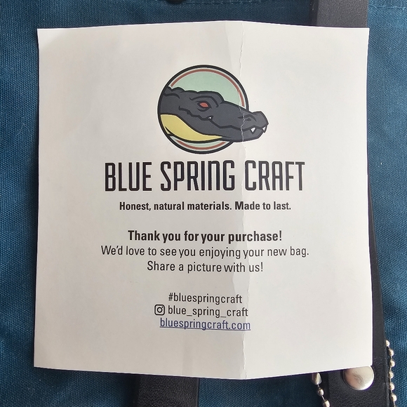Miss Babs x Blue Spring Craft Waxed Canvas Tote No. 2 “On The Go” Teal Bag - Picture 14 of 16
